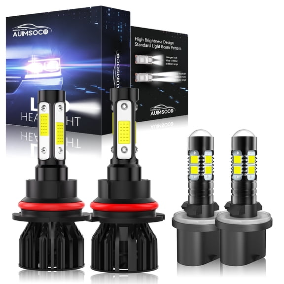 For Dodge Stratus 2001-2006 Combo 4x 9007 880 LED Headlight Conversion High-Low Beam & Fog Light, 6000K Cool White 8000LM Super Bright
