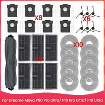 For Dreame Mova P50 Pro Ultra/ P10 Pro Ultra/ P10 Ultra Vacuum Spare Parts Brush Hepa Filter Mop Clo