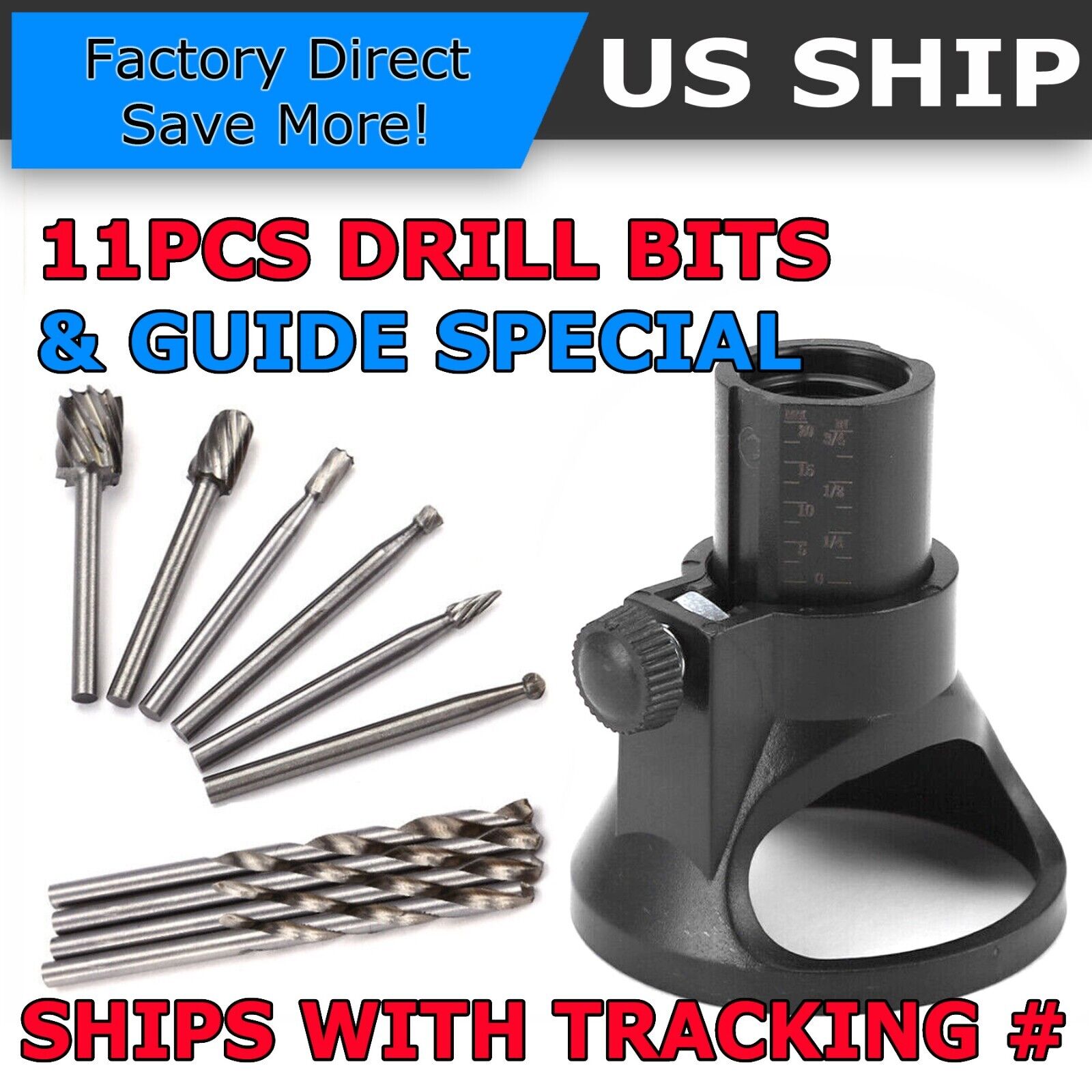 For Dremel Rotary Multi Tool Cutting Guide HSS Router Drill Bits Kit