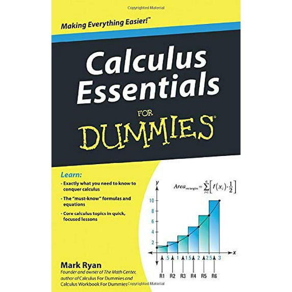 Pre-Owned Calculus Essentials for Dummies (Paperback) 0470618353 9780470618356