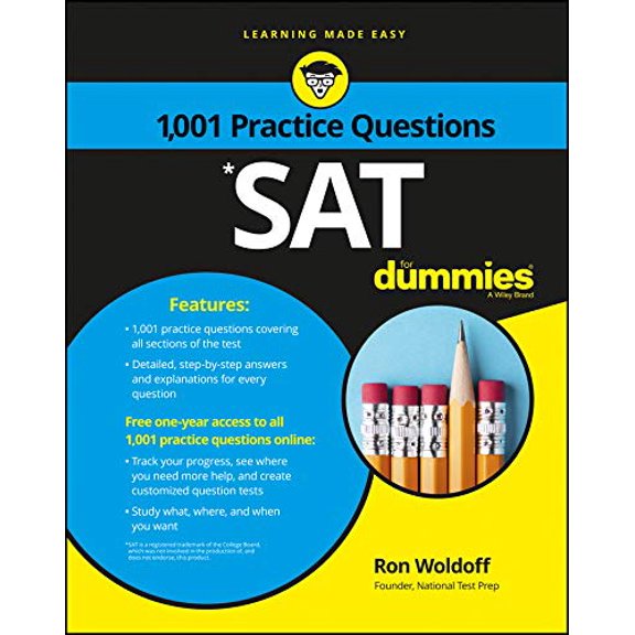 Pre-Owned SAT: 1,001 Practice Questions for Dummies (Paperback) 1119215846 9781119215844