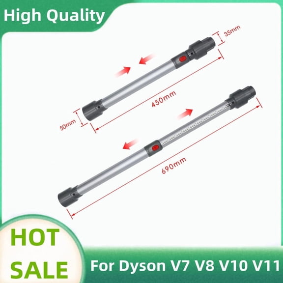 For Dy*son V7 V8 V10 V11 Vacuum Cleaner Telescopic Straight Pipe Extension Rod Replacement Accessories