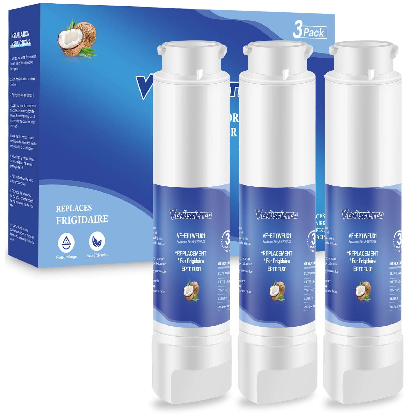 EPTWFU01 Frigidaire Water Filter Replacement,TH01 Refrigerator Water