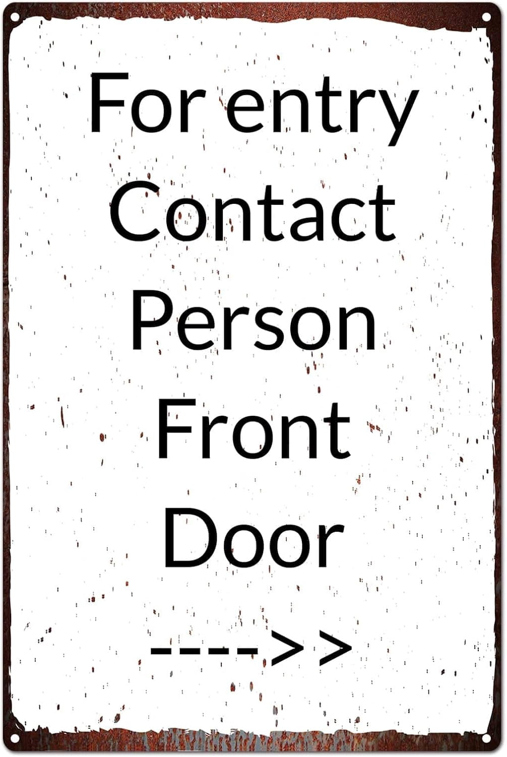Entry Contact Sign Metal Door Contact