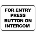 thumbnail image 1 of For Entry Press Button on Intercom Sign Metal Tin Sign 8x12 Inches, 1 of 4