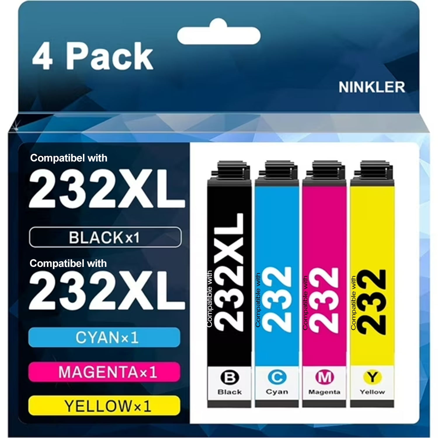 Printer Ink Compatible for Epson 232 Ink Cartridges for Expression Home XP-4200 XP-4205 Workforce WF-2930 WF-2950 Printer