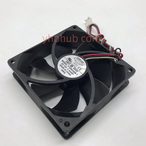 For Everflow F129025SMT DC 12V 0.18A 90x90x25mm 3-Wire Server Cooling Fan