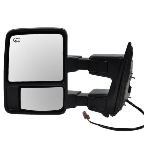 For F-Series Truck SD Tow Mirror Power Heat Manual Telescopic w/Signal Left Side