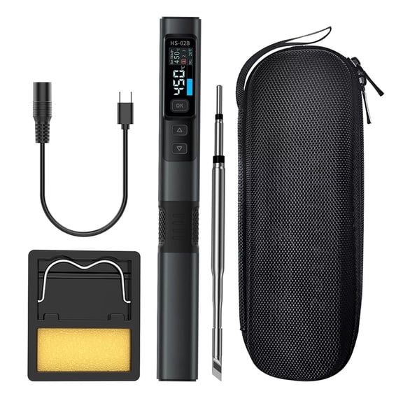 For FNIRSI HS02B For Smart Electric Soldering Iron PD 100W Constant Temperature Kits
