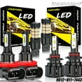 thumbnail image 1 of For Fiat 500 2012-2019 6000K Combo 6X 9012 LED Headlight + H11 Fog + 7443 DRL Light Bulbs Kit, 1 of 15