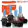 thumbnail image 1 of For Fiat 500 2012-2019 Halogen Headlight Bulb 9012 High/Low Beam H11 Fog Light Kit 4pcs, 1 of 13