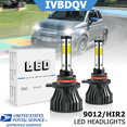thumbnail image 1 of For Fiat 500 2012-2019 LED Headlights 9012/HIR2 High Low Beam Kit 2Pcs 52W 6000K White, 1 of 11