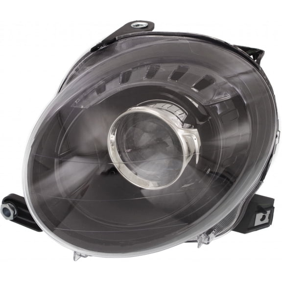 For Fiat 500e Headlight Assembly 2013 14 15 16 2017 Driver Side w/ Black/Chrome Trim CAPA For FI2502101 | 68172231AC