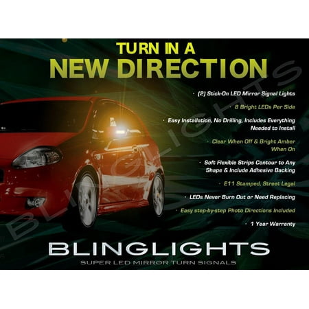 For Fiat Grande Punto LED Side Mirrors Turnsignals Lights Turn Signals Lamps Mirror Signalers