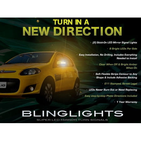 For Fiat Palio LED Side Mirror Turn Signal Lights Lamps Kit