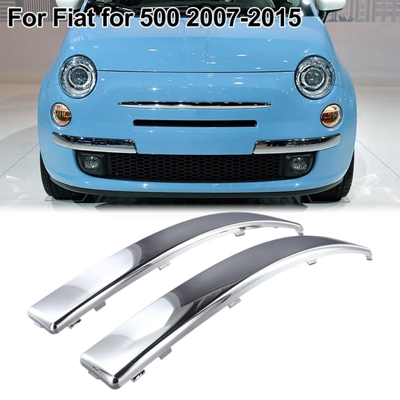 For Fiat for 500 2007-2015 Hatchback Front Bumper Moulding Lower Chrome Trim new