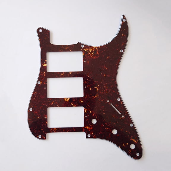 For Fit Fender Stratocaster HHH Humbucker Pickup Strat Guitar Pickguard Replacement Parts with Mounting Screws 3 Ply
