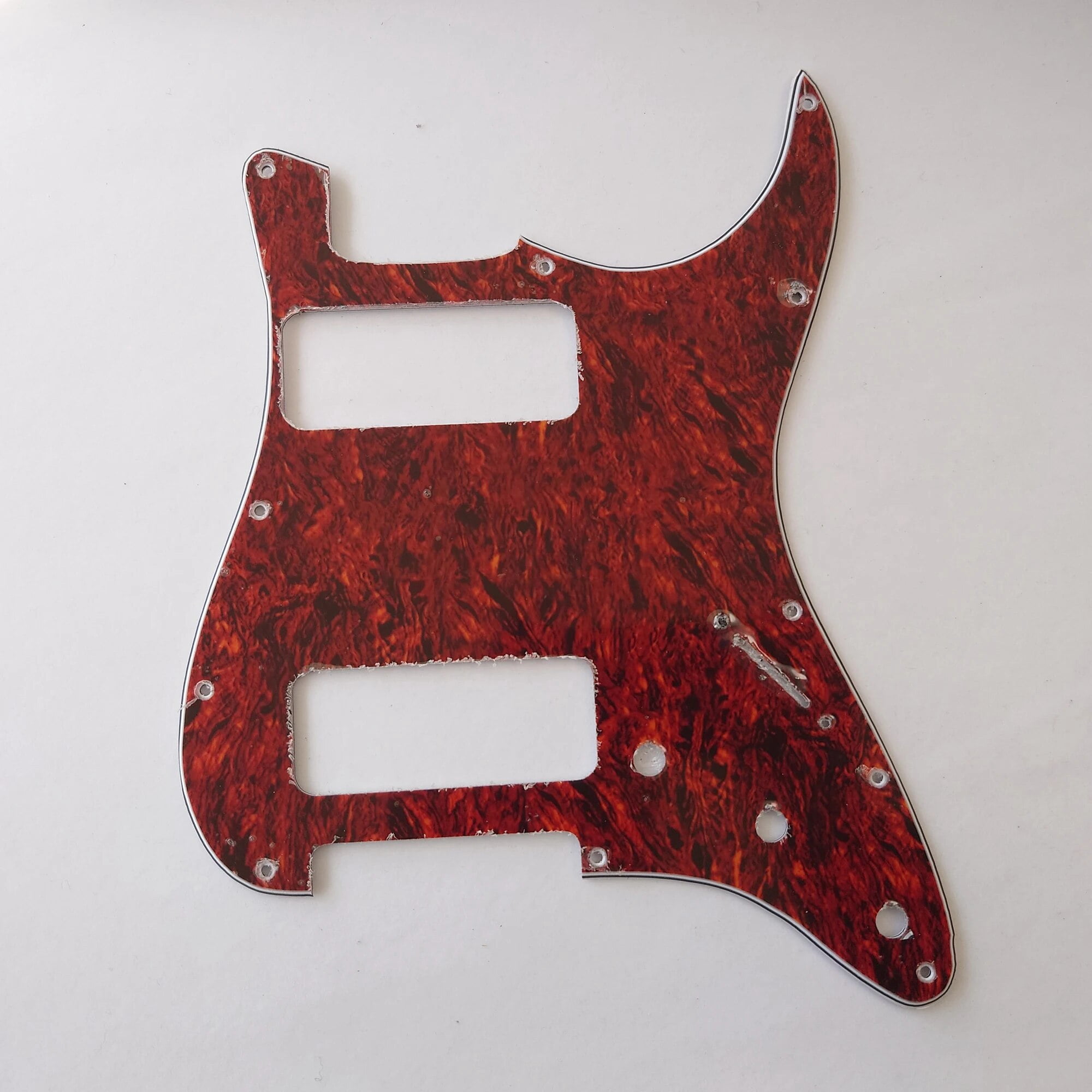 For Fit Fender Stratocaster P90 2 Pickup Strat Guitar Pickguard Replacement Parts with Mounting Screws 3 Ply