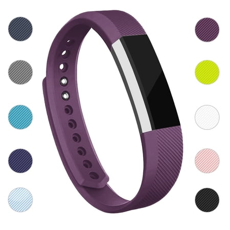 For Fitbit Alta / Alta HR Bands Adjustable Replacement Wrist Bands Soft TPU Material Strap Without Tracker (Purple, Large)