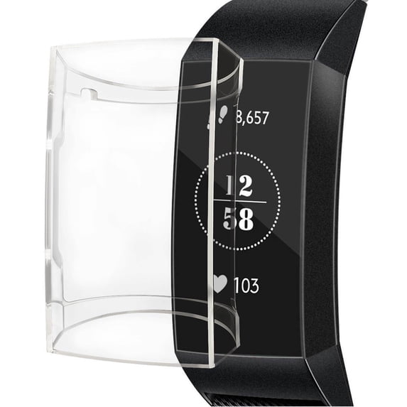 For Fitbit Charge 4 / Fitbit Charge 3 Case, Heavy-Duty Shockproof Protective Full Cover Case Guard Saver Shield, Shock Adsorption, Drop Protection