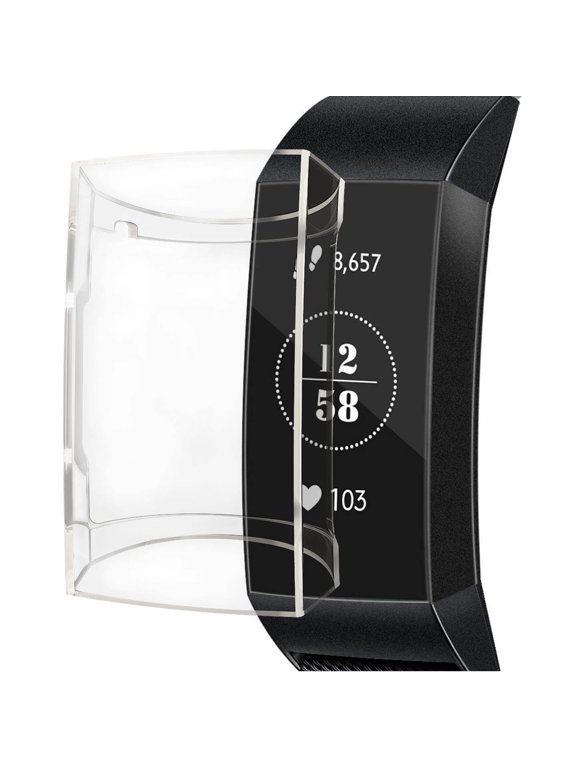 For Fitbit Charge 4 / Fitbit Charge 3 Case, Heavy-Duty Shockproof Protective Full Cover Case Guard Saver Shield, Shock Adsorption, Drop Protection