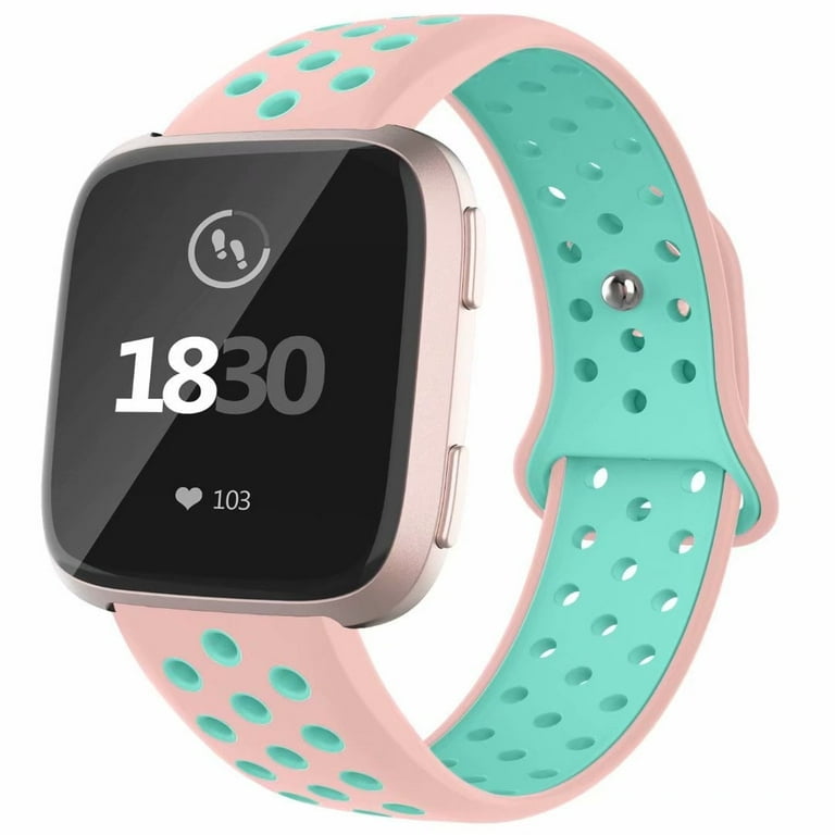 For Fitbit Versa 2 Versa Lite Edition Versa Special Edition Versa Bands premium Silicone material Sturdy Breathable Sport Replacement Watch Straps for Women Men Walmart