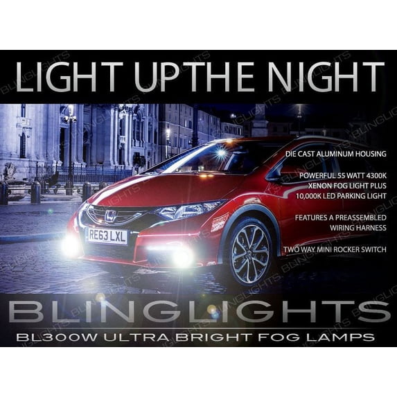 For Fog Lights Lamps for 2012-2018 Honda Civic Tourer Hatchback