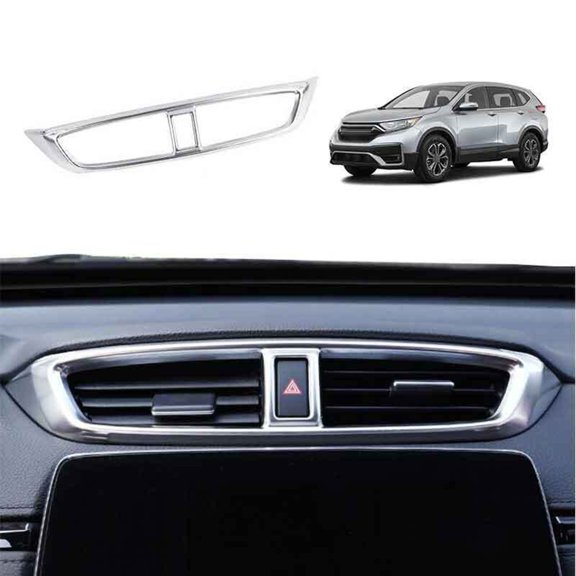 For For Crv 2017-2022 Silver Central Console Air Outlet Vent Trim