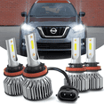 thumbnail image 1 of For For Nissan Kicks 2017-2022 LED Headlight High&Low Beam Bulbs Kit 6000K White Ultra Brighter Qty 4, 1 of 10