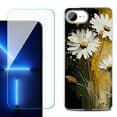 thumbnail image 1 of For For iPhone 16e Phone Case Cover, Shockproof Case with Tempered Glass Screen Protector, by OneToughShield - Abstract Daisy, 1 of 2
