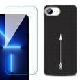 thumbnail image 1 of For For iPhone 16e Phone Case Cover, Shockproof Case with Tempered Glass Screen Protector, by OneToughShield - Arrow, 1 of 2