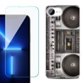thumbnail image 1 of For For iPhone 16e Phone Case Cover, Shockproof Case with Tempered Glass Screen Protector, by OneToughShield - Boombox, 1 of 2