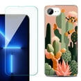thumbnail image 1 of For For iPhone 16e Phone Case Cover, Shockproof Case with Tempered Glass Screen Protector, by OneToughShield - Cactus, 1 of 2