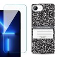 thumbnail image 1 of For For iPhone 16e Phone Case Cover, Shockproof Case with Tempered Glass Screen Protector, by OneToughShield - Composition Book, 1 of 2