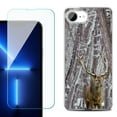 thumbnail image 1 of For For iPhone 16e Phone Case Cover, Shockproof Case with Tempered Glass Screen Protector, by OneToughShield - Deer/Snow/Camo, 1 of 2
