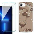 thumbnail image 1 of For For iPhone 16e Phone Case Cover, Shockproof Case with Tempered Glass Screen Protector, by OneToughShield - Desert Camo, 1 of 2