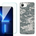 thumbnail image 1 of For For iPhone 16e Phone Case Cover, Shockproof Case with Tempered Glass Screen Protector, by OneToughShield - Digital Camo, 1 of 2