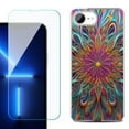 thumbnail image 1 of For For iPhone 16e Phone Case Cover, Shockproof Case with Tempered Glass Screen Protector, by OneToughShield - Doodle Art, 1 of 2
