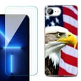 thumbnail image 1 of For For iPhone 16e Phone Case Cover, Shockproof Case with Tempered Glass Screen Protector, by OneToughShield - Eagle, 1 of 2