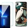 thumbnail image 1 of For For iPhone 16e Phone Case Cover, Shockproof Case with Tempered Glass Screen Protector, by OneToughShield - Egret, 1 of 2