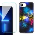 thumbnail image 1 of For For iPhone 16e Phone Case Cover, Shockproof Case with Tempered Glass Screen Protector, by OneToughShield - Fireworks, 1 of 2