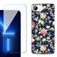 thumbnail image 1 of For For iPhone 16e Phone Case Cover, Shockproof Case with Tempered Glass Screen Protector, by OneToughShield - Floral Garden, 1 of 2