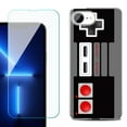 thumbnail image 1 of For For iPhone 16e Phone Case Cover, Shockproof Case with Tempered Glass Screen Protector, by OneToughShield - Game Controller, 1 of 2