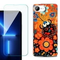 thumbnail image 1 of For For iPhone 16e Phone Case Cover, Shockproof Case with Tempered Glass Screen Protector, by OneToughShield - Ladybug Flower, 1 of 2