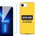 thumbnail image 1 of For For iPhone 16e Phone Case Cover, Shockproof Case with Tempered Glass Screen Protector, by OneToughShield - Laughter, 1 of 2
