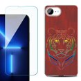 thumbnail image 1 of For For iPhone 16e Phone Case Cover, Shockproof Case with Tempered Glass Screen Protector, by OneToughShield - Night Tiger, 1 of 2
