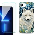 thumbnail image 1 of For For iPhone 16e Phone Case Cover, Shockproof Case with Tempered Glass Screen Protector, by OneToughShield - Playful Wolf, 1 of 2