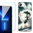 thumbnail image 1 of For For iPhone 16e Phone Case Cover, Shockproof Case with Tempered Glass Screen Protector, by OneToughShield - Snowboarding, 1 of 2