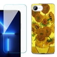 thumbnail image 1 of For For iPhone 16e Phone Case Cover, Shockproof Case with Tempered Glass Screen Protector, by OneToughShield - Sunflower, 1 of 2