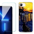 thumbnail image 1 of For For iPhone 16e Phone Case Cover, Shockproof Case with Tempered Glass Screen Protector, by OneToughShield - Sunset River, 1 of 2